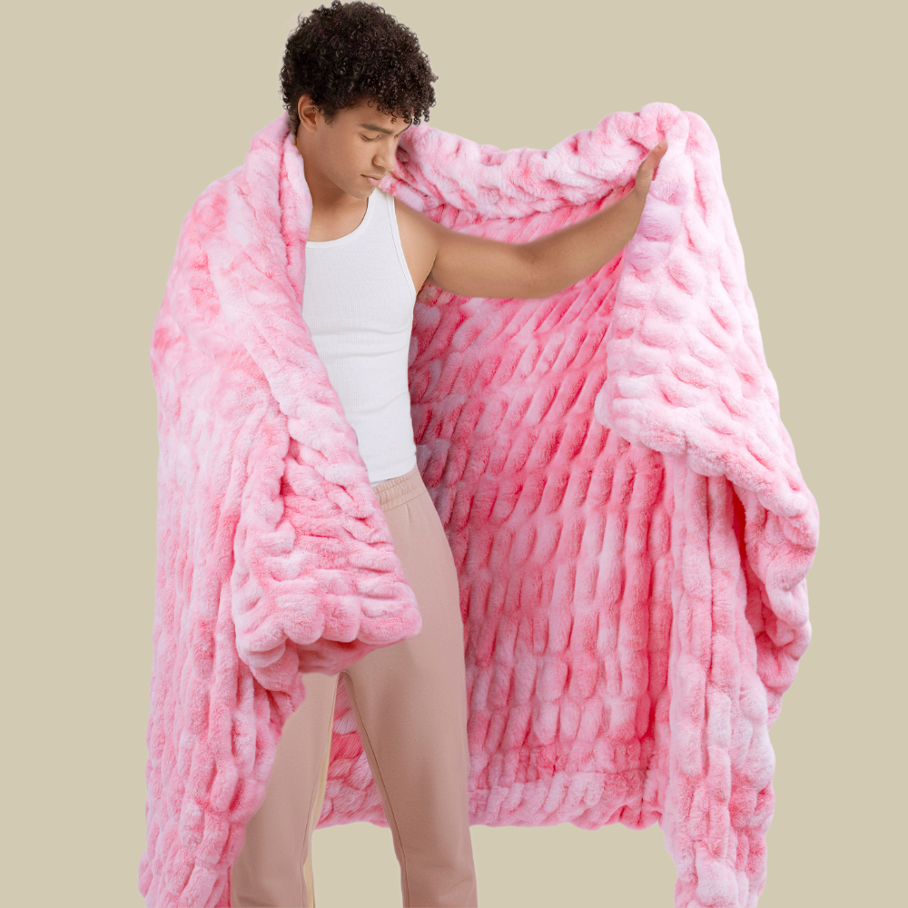Abrazo Originals Fur Blanket - Flamingo