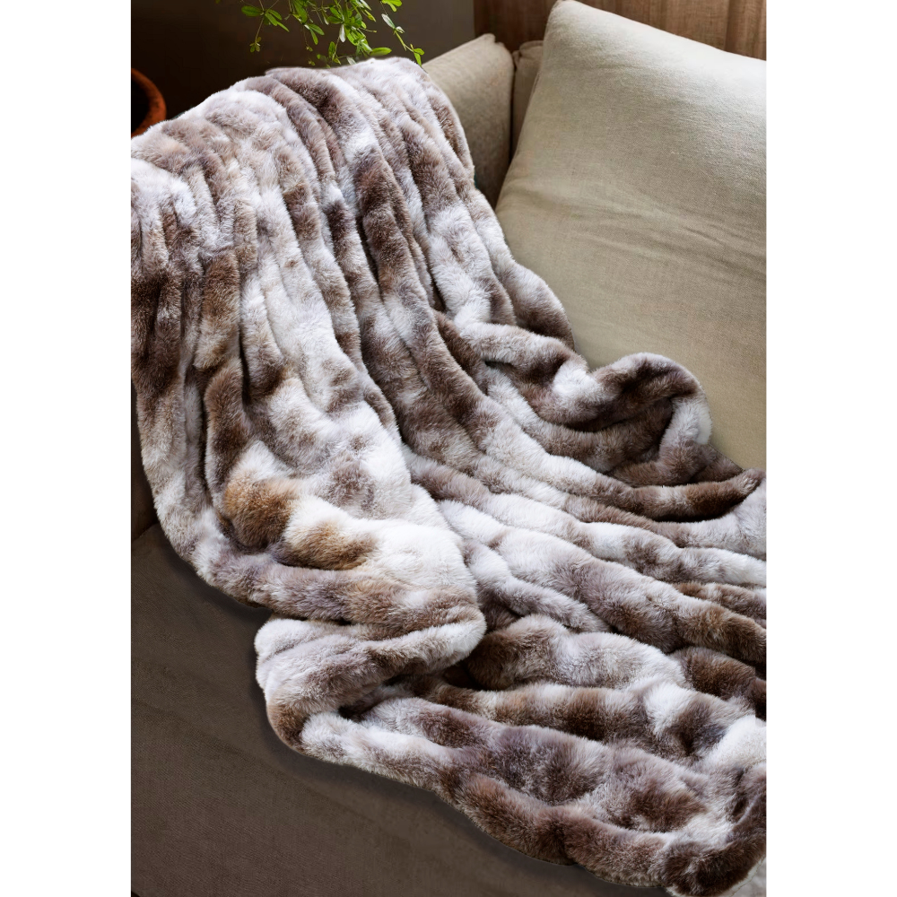 Abrazo Originals Fur Blanket - Walnut