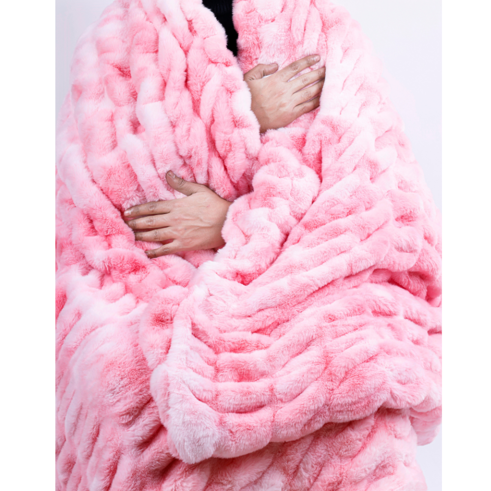 Abrazo Originals Fur Blanket - Flamingo