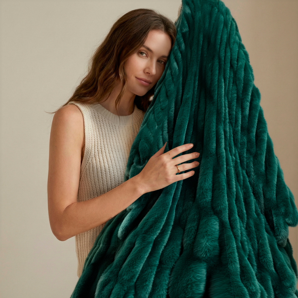 Abrazo Originals Fur Blanket - Forest